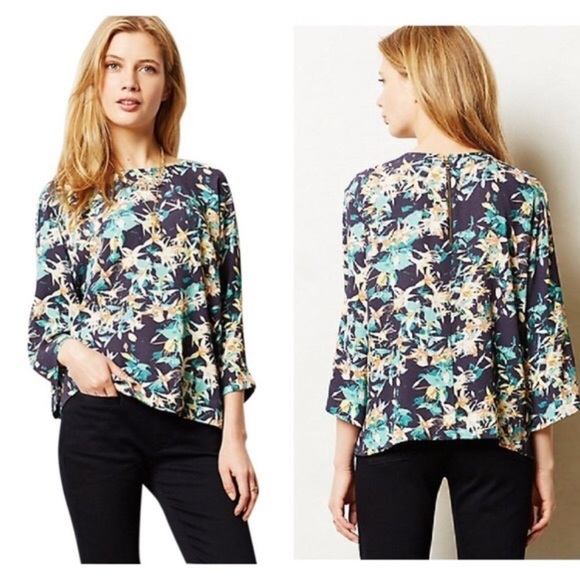 Anthropologie Sam & Lavi loose floral blouse size Large - Picture 1 of 5